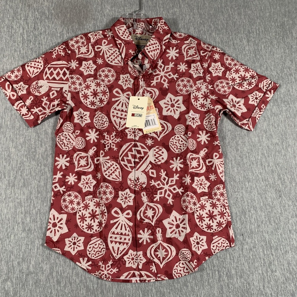 Disney RSVLTS Shirt Mens XS Red OrnaMentality KUNUFLEX Christmas Mickey‎